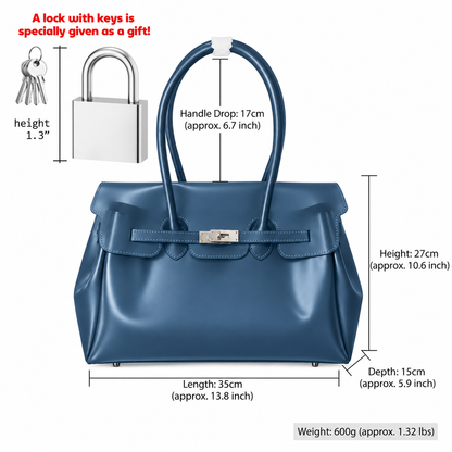 Jelly Tote Bag, Large Capacity TPU, Clear Bag for concert, Commuting, Beach-Haze Blue