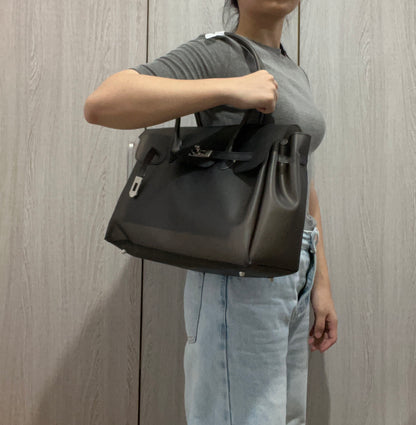 Jelly Tote Bag, Large Capacity TPU, Clear Bag for concert, Commuting, Beach-Black