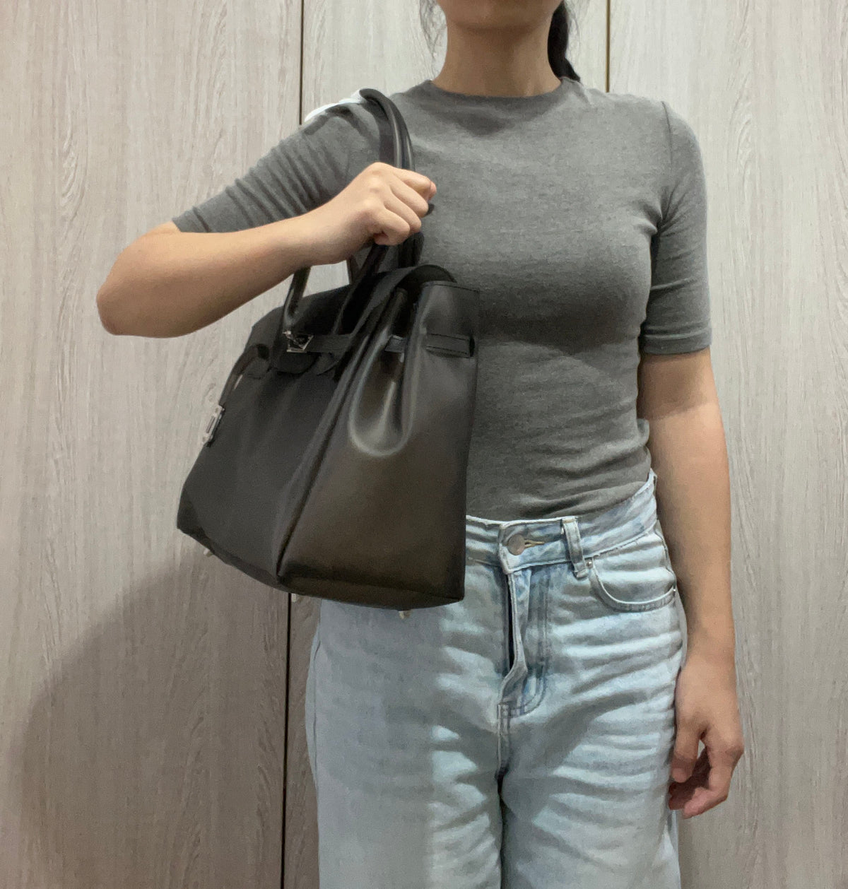 Jelly Tote Bag, Large Capacity TPU, Clear Bag for concert, Commuting, Beach-Black