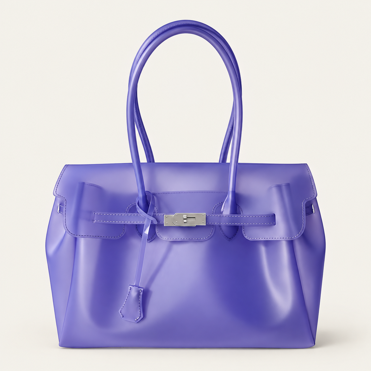 Jelly Tote Bag, Large Capacity TPU, Clear Bag for concert, Commuting, Beach-Deep Purple